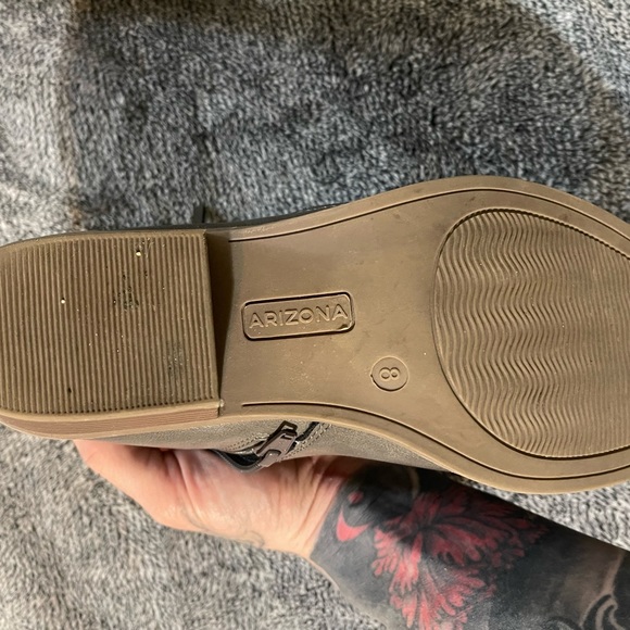 Women's Arizona low style boots in grey. Size 8. Zip up. - Picture 3 of 4